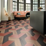  Interior Pictures of Pink, Brown Mesh 289 from the Moduleo Moods collection | Moduleo